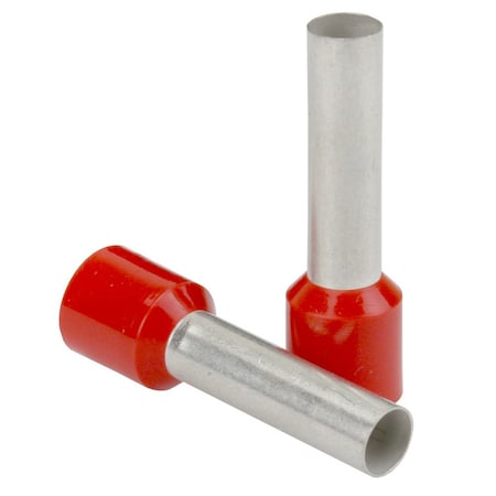 Pacer Group Pacer Red 16 AWG Wire Ferrule - 8mm Length - 25 Pack TFRL16-8MM-25